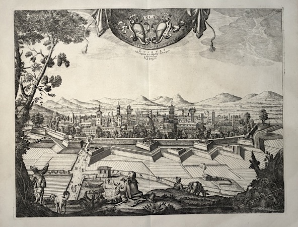 Mortier Pierre (1661-1711) Lucques. Ville Capitale de la Republiq. de Lucques 1704 Amsterdam